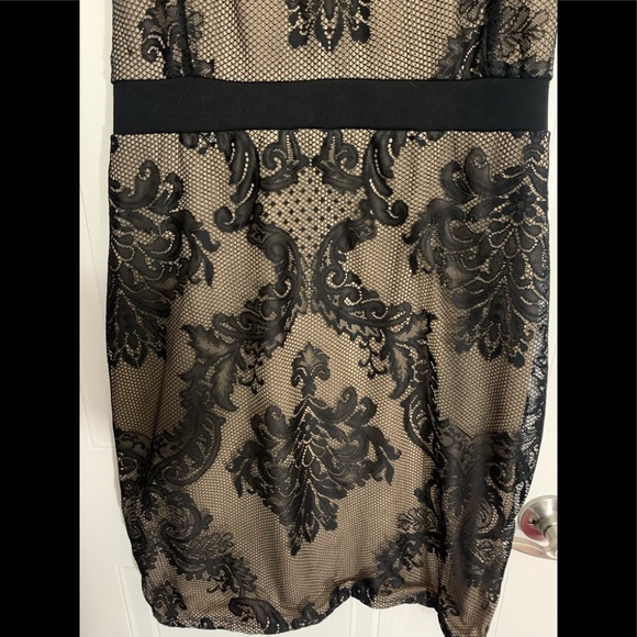 ❤️GORGEOUS CHARLOTTE RUSSE BLACK OVER NUDE FORMAL❤️DRESS IN SIZE XL❤️BRA… - Picture 4 of 9